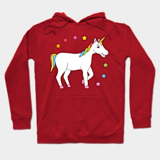 Cute Rainbow Unicorn with stars Hoodie